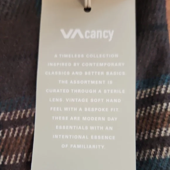 RVCA Flannel SZ Mens LG NWT - Picture 6 of 8